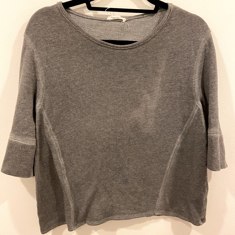Helmut Lang Distressed Gray Sweatshirt